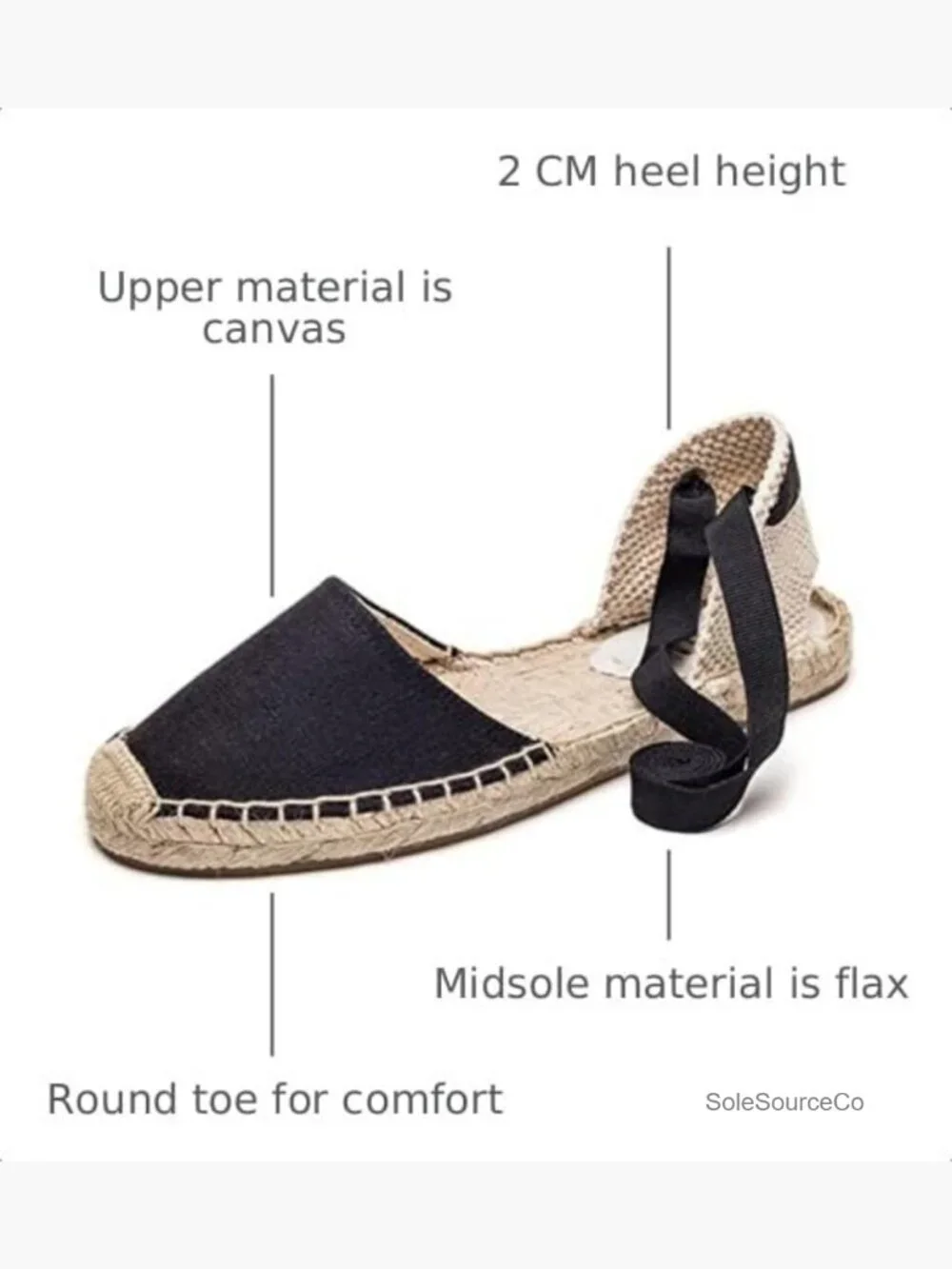 Women's Espadrille Flat Sandals Closed Toe Lace Up Ankle Wrap Summer Shoes